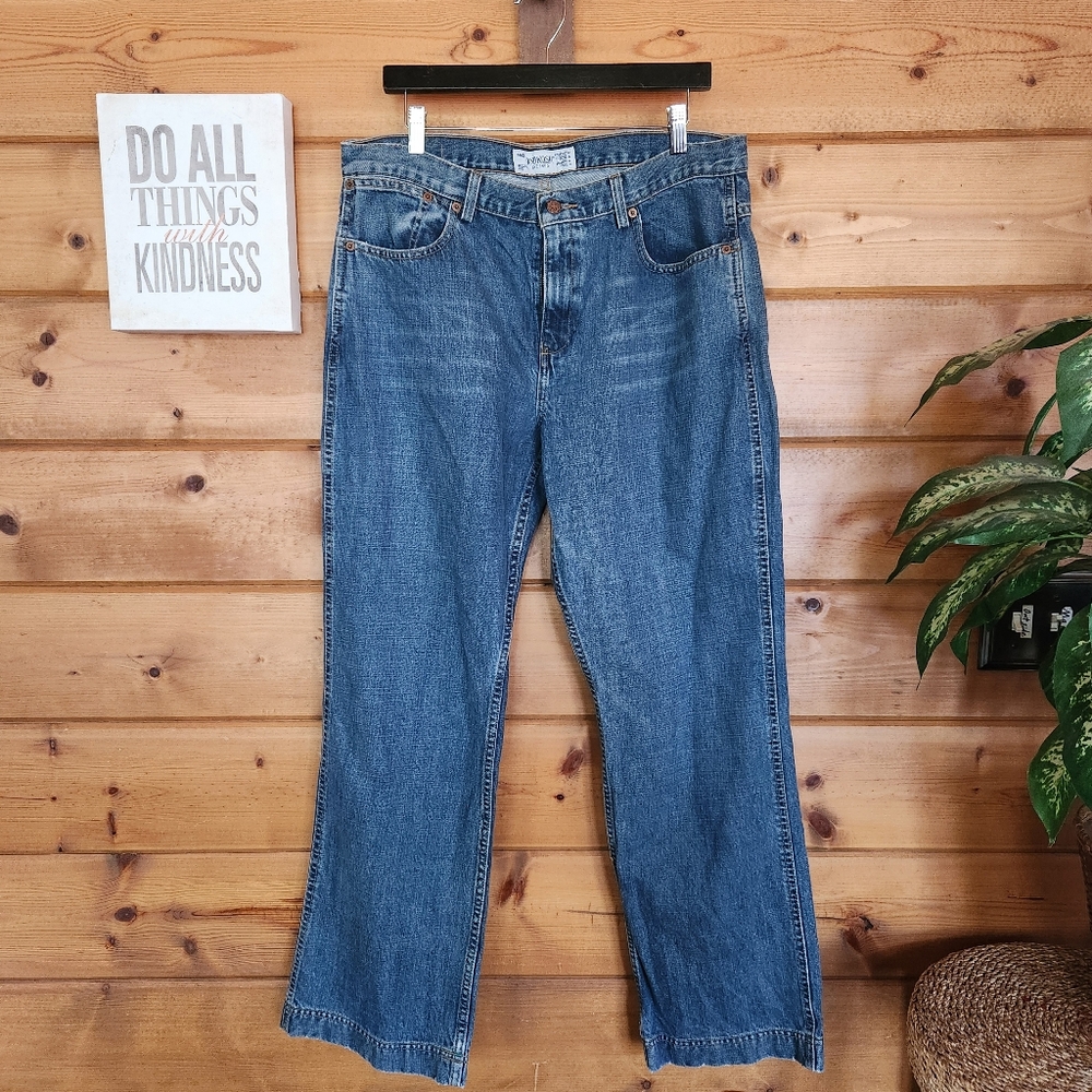 Oshkosh Vintage Jeans Loose Bootcut Blue Denim Light Wash High Waist Sz 16 X 32"